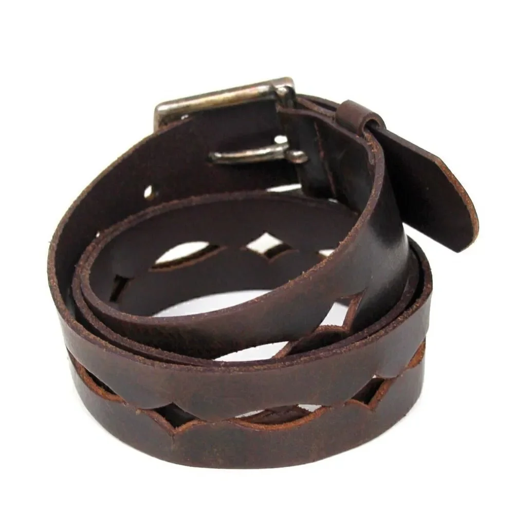 HIPWEAR Canada CUT OUT BROWN GENUINE LEATHER 1.5
